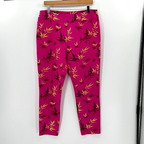 Soft Surroundings Pull On pants with front seam - Fuchsia with gold - Large - Picture 1 of 8